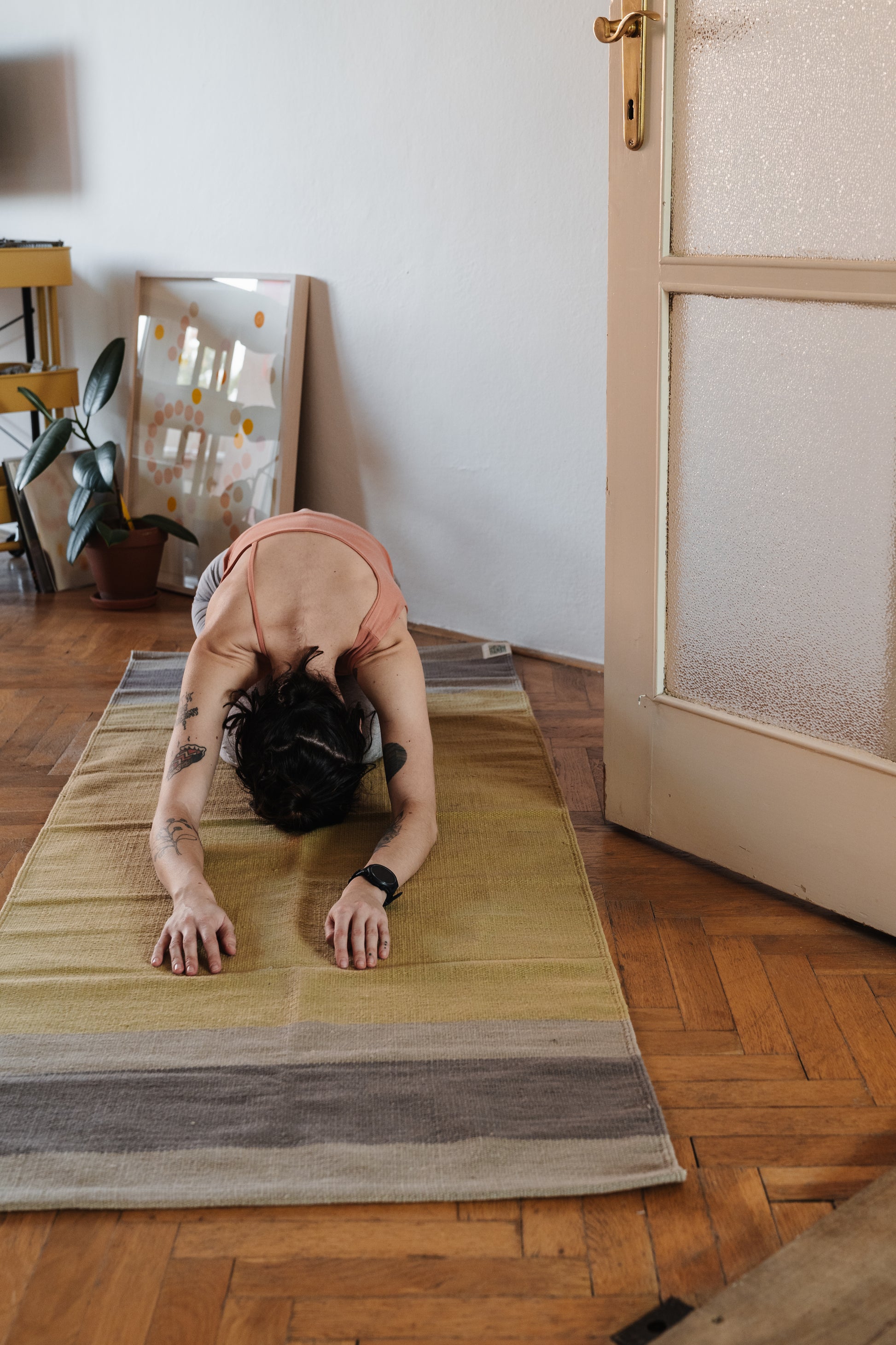 Organic cotton Mysore Yoga rug › Herbal & ayurvedic dyed – Leela yoga rugs