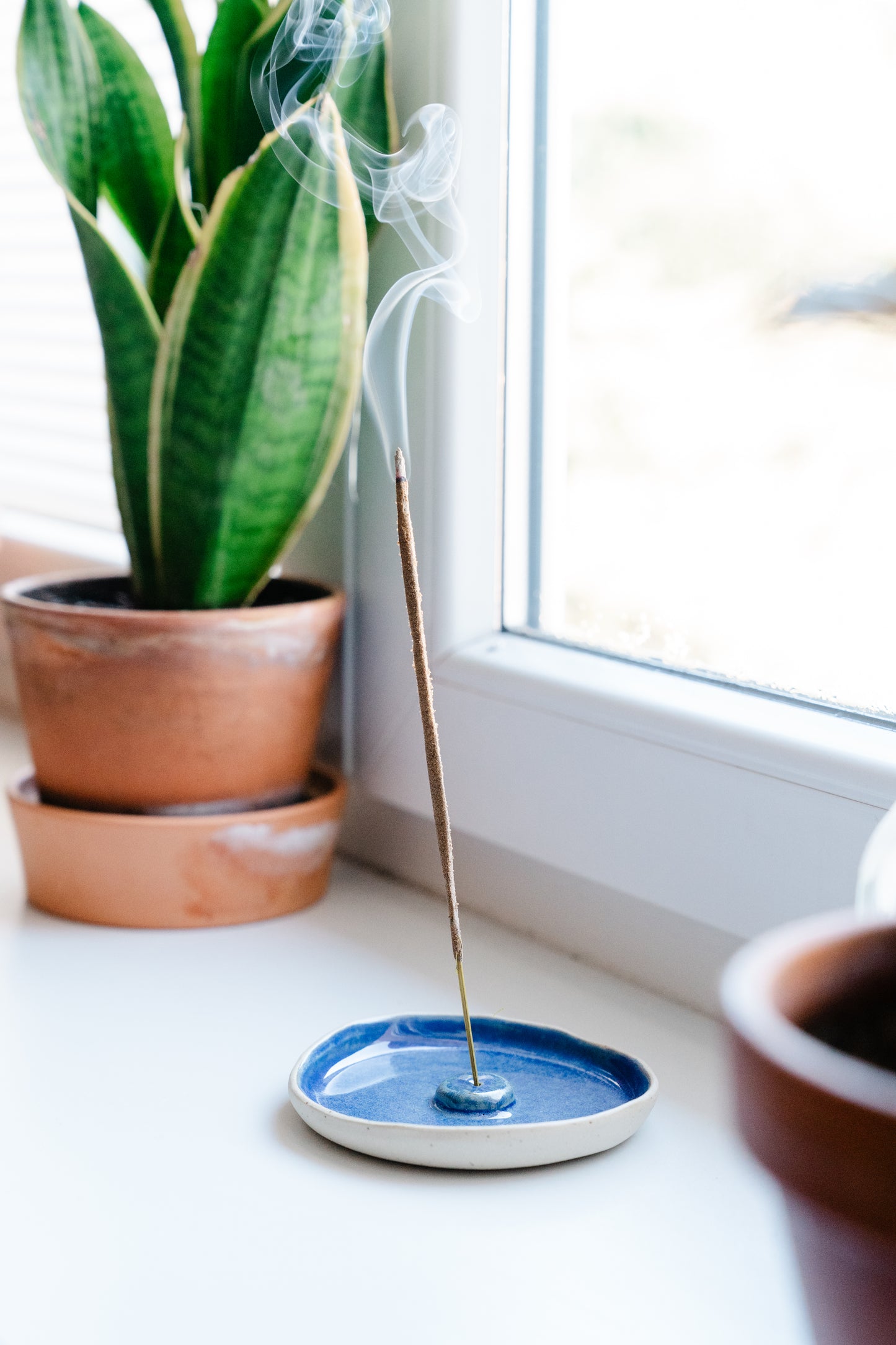 Ceramic Incense Holder •WATER• FREE incense sticks