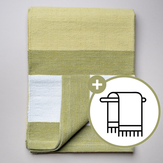 Turmeric Yellow combo - organic yoga rug + herbal towel