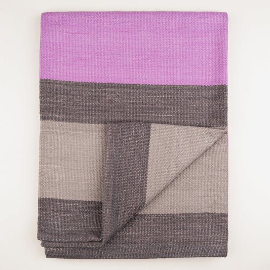 LEELA Yoga Rug • Organic Cotton Yoga Mat with Herbal & Plant based Dyes • Purple Indigo •