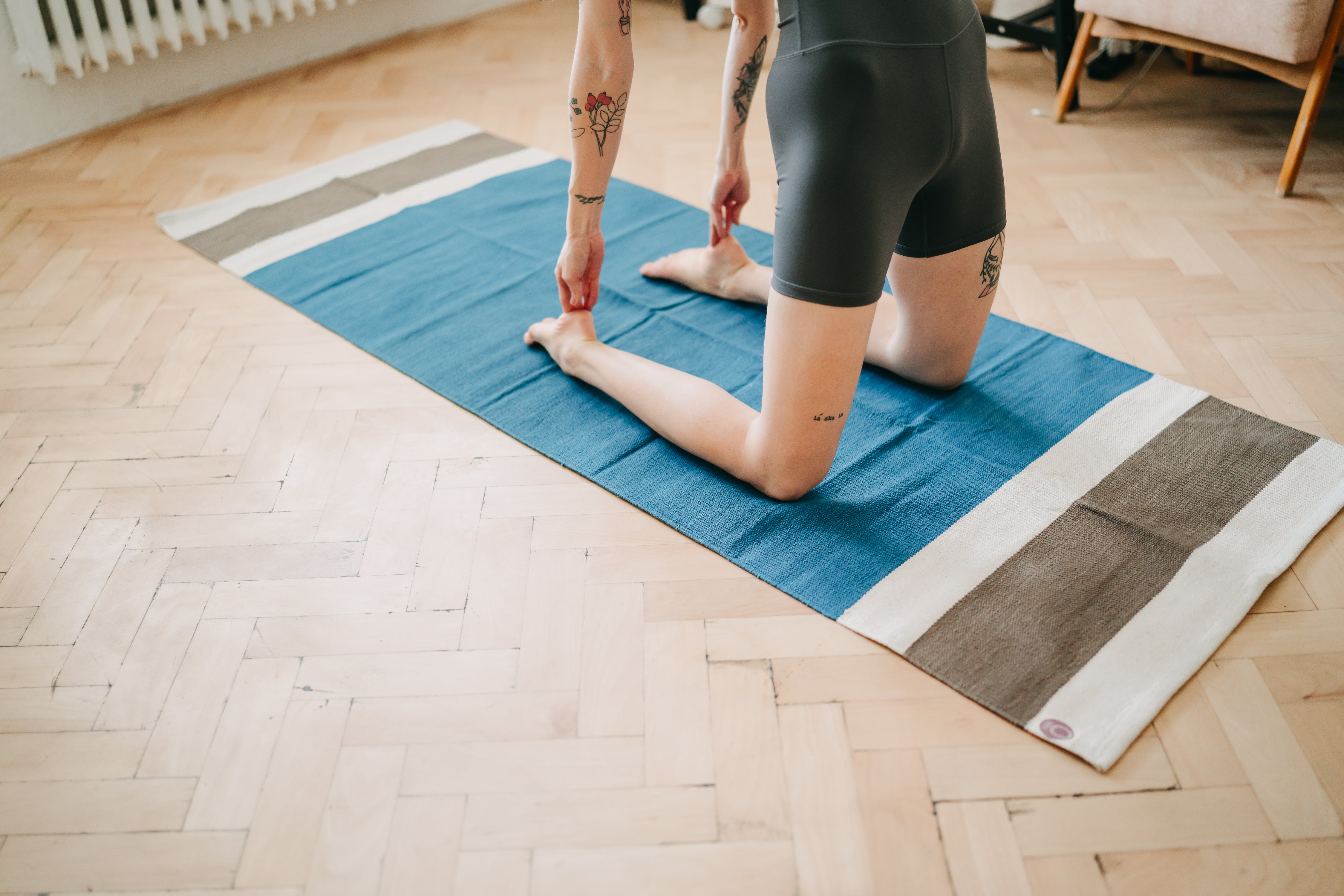 Yoga store mat rug